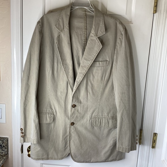 L.L. Bean Vintage Vintage L.L.Bean Coats 1912 Tan Pockets Inside Outside 42 tall - Picture 2 of 10